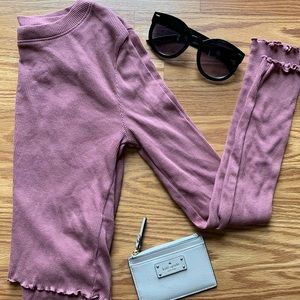 NWOT Cropped Tee with Lettuce Hem